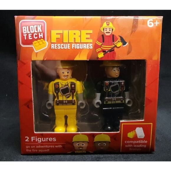 Block Tech Figures New Sealed Lot of 4 Set Box Packs Mini Figurines Sports/Fire - Picture 4 of 5